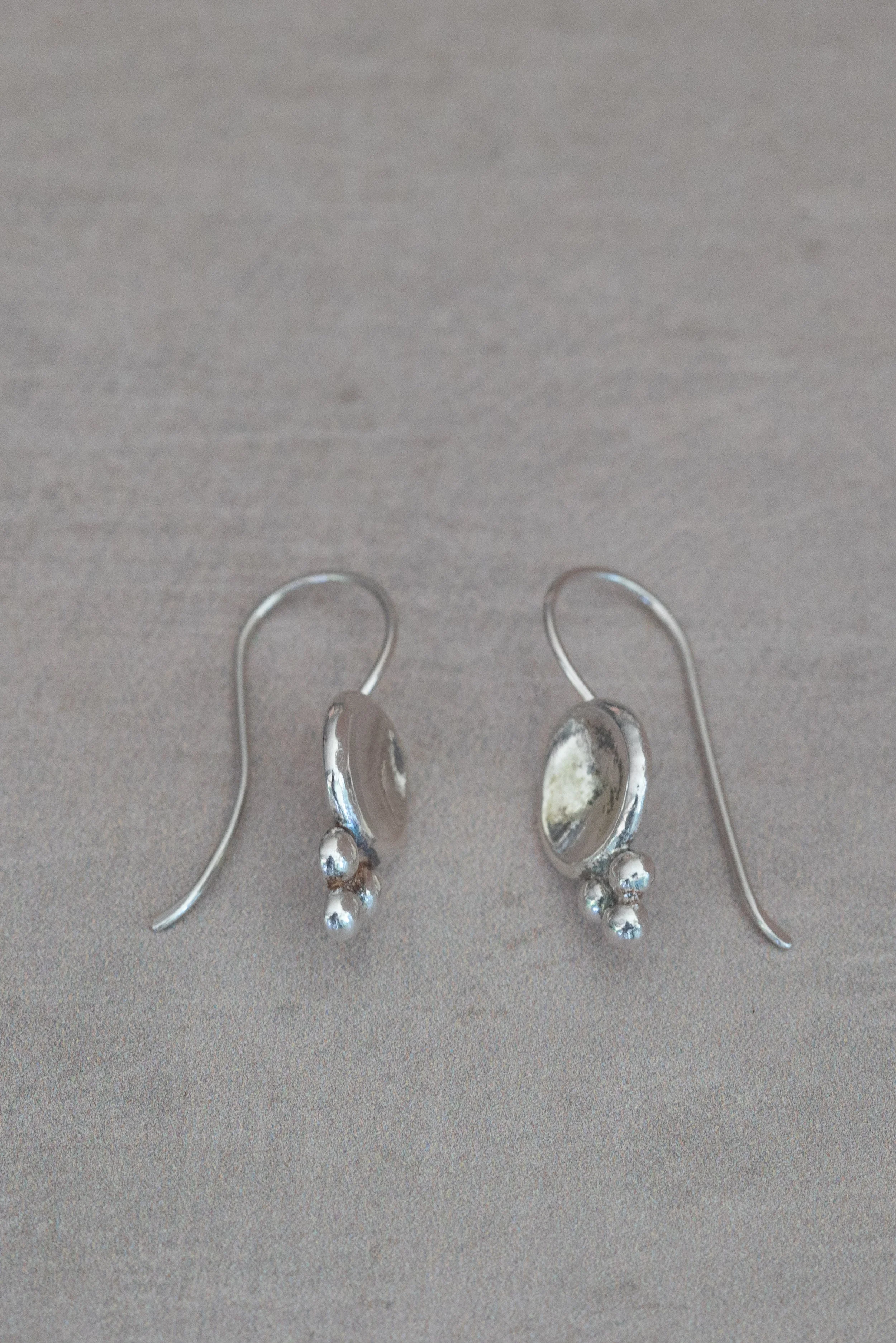 Small Silver Drop Earrings