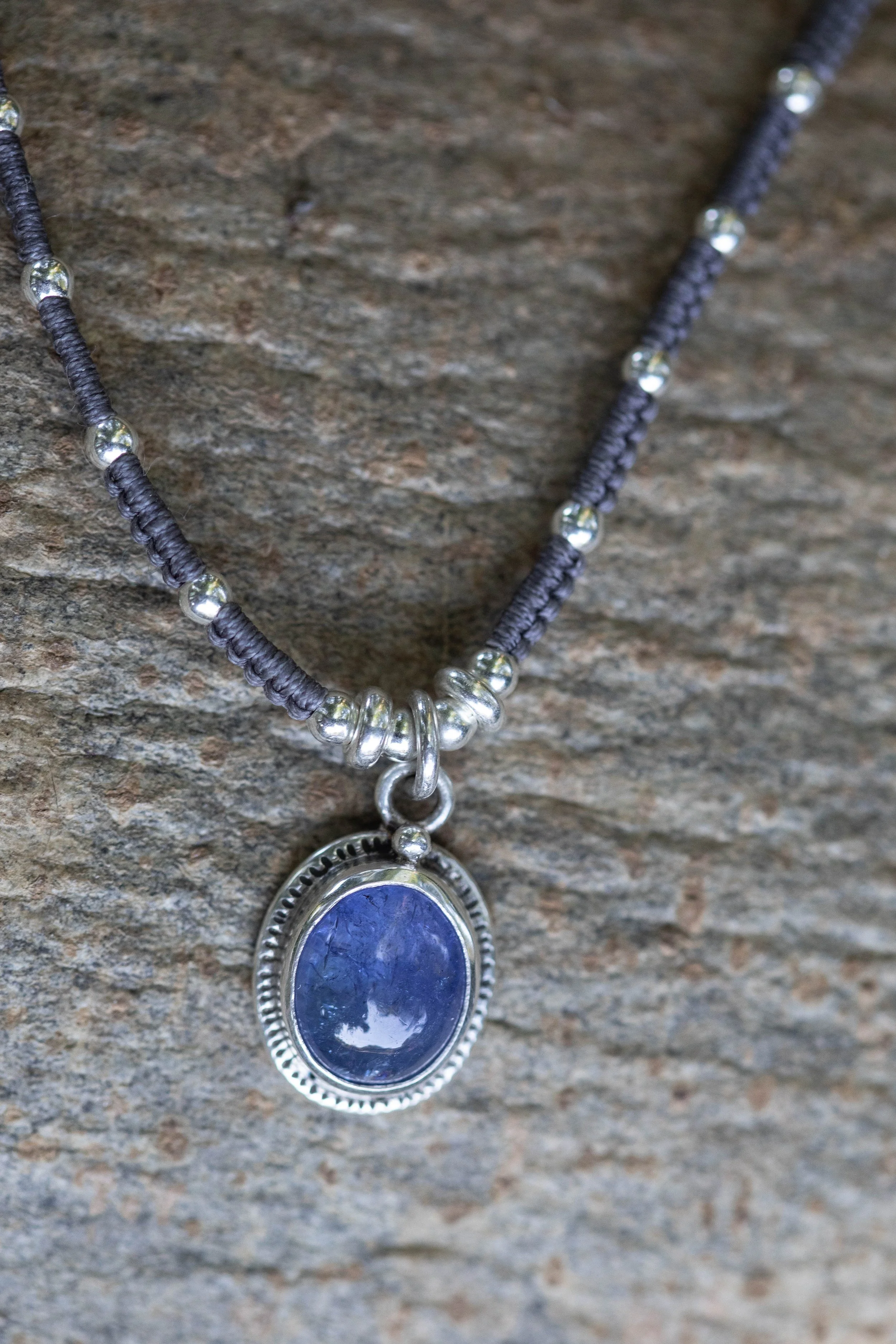 Blue Stone Pendant Necklace