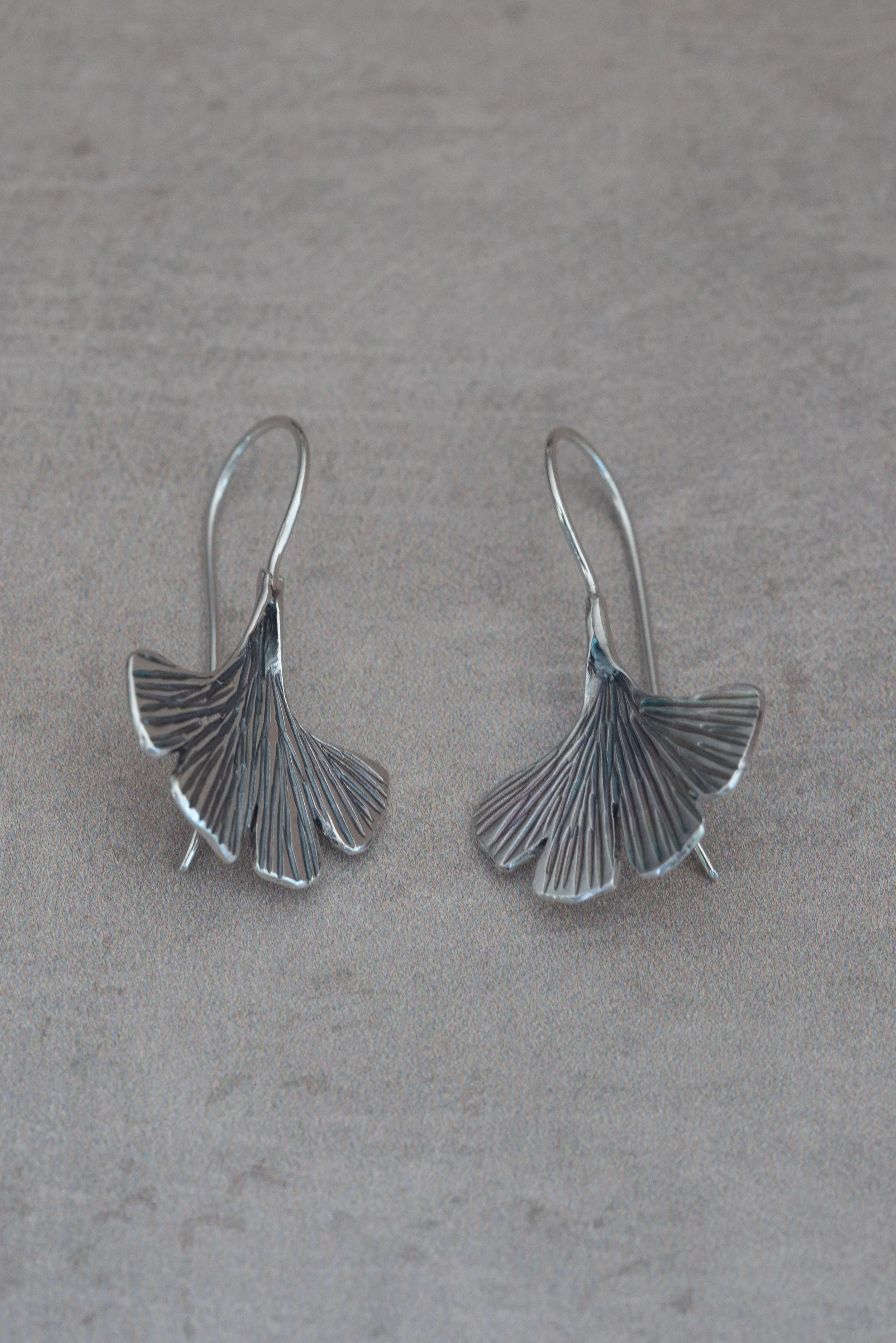 Ginkgo Drop Earrings