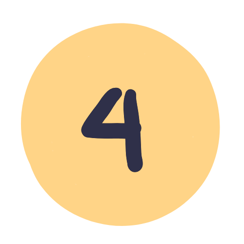 Number four inside a yellow circle against a black background.