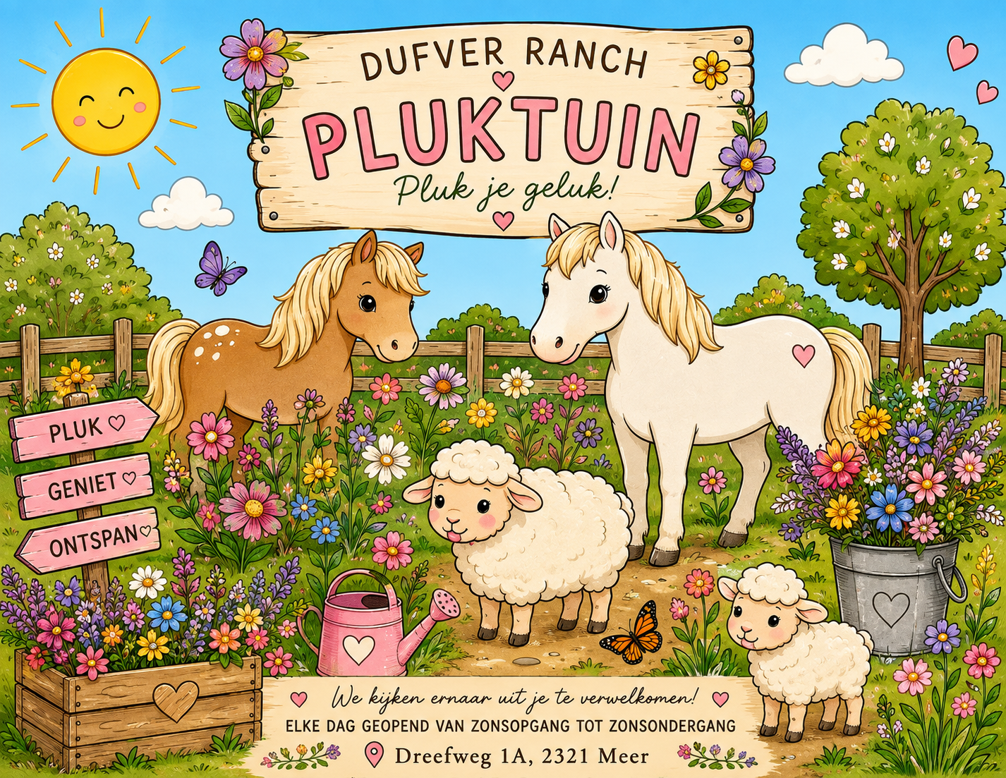 Gratis kleurplaat – Pluktuin Dufver Ranch