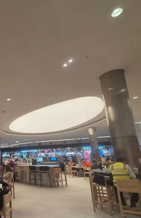 high ceiling of airport