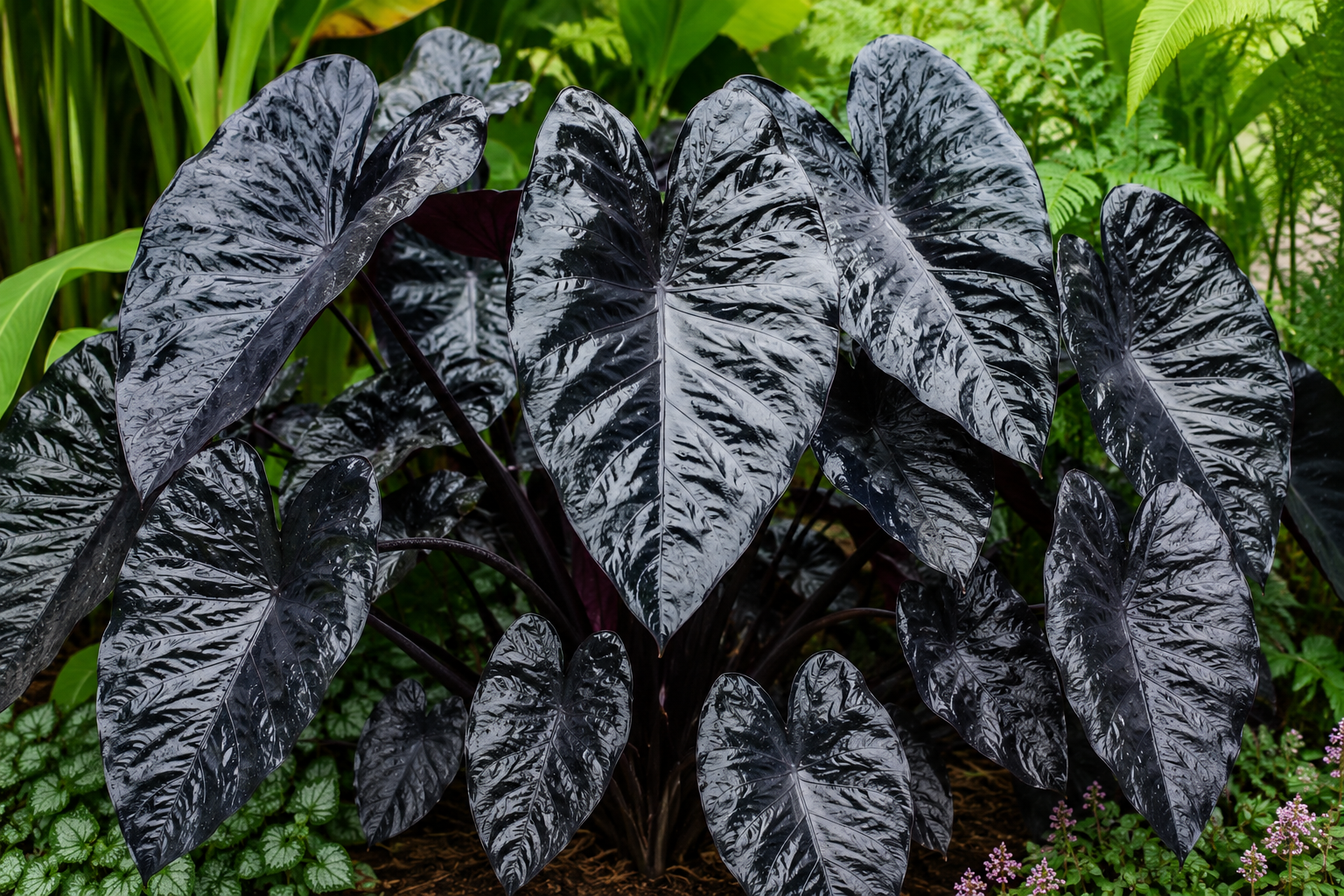 Colocasia esculenta Black Sapphire Gecko.png