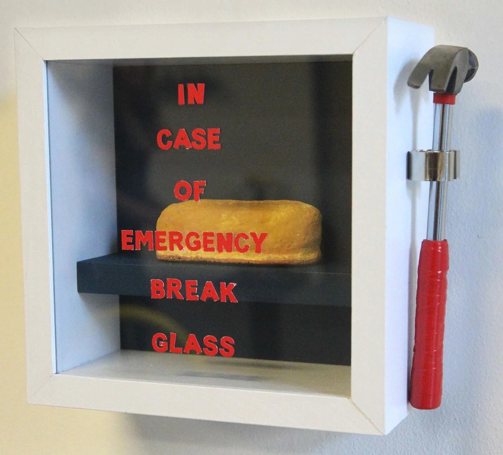 In Case of Emergency  12"x12"x4"  Mixed Media