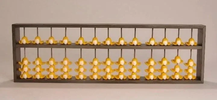 It Doesn't Add Up  20"x60"x4"  Mixed Media