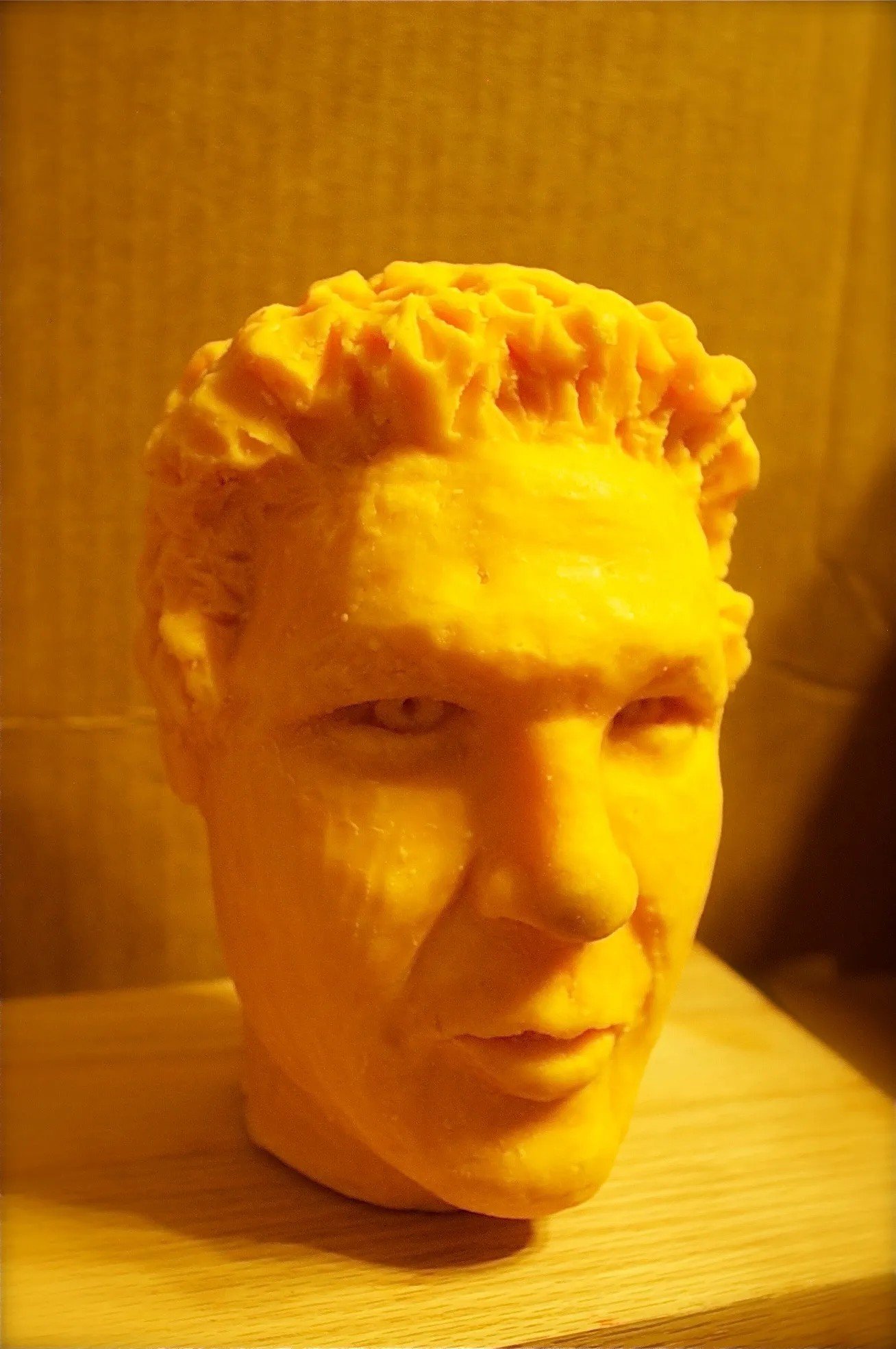 He's Cheesy: A Life Size Portrait of Aaron, Cheddar Cheese