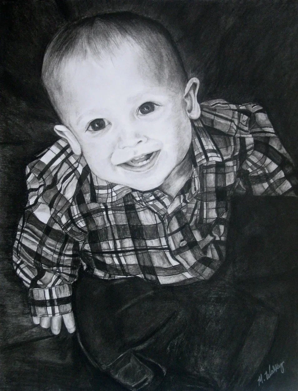 Zach   11"x14" Charcoal on Paper
