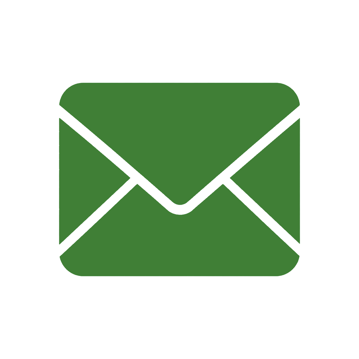 Green envelope icon representing email or communication