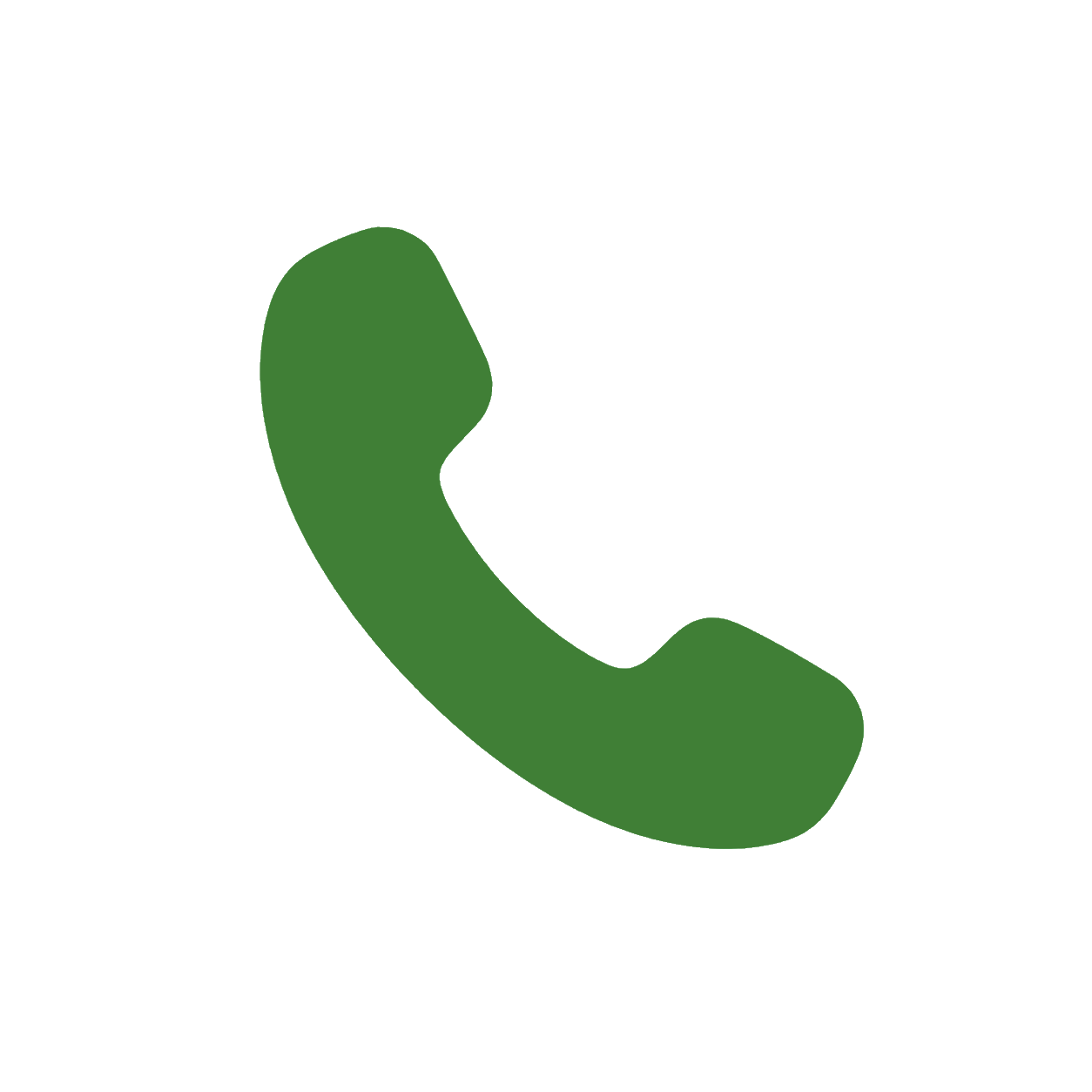 Green telephone handset icon.