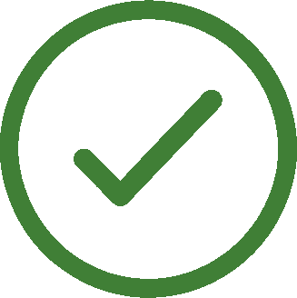 Green checkmark inside a circle