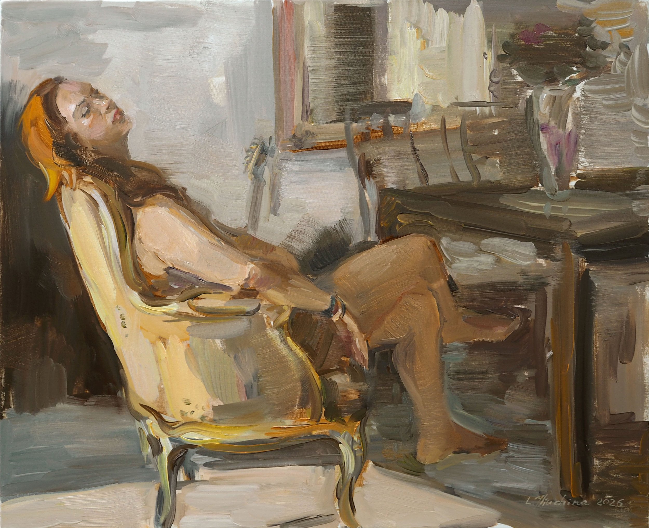 Sunny evening. Oil painting on canvas 50 x 60 cm. 2026