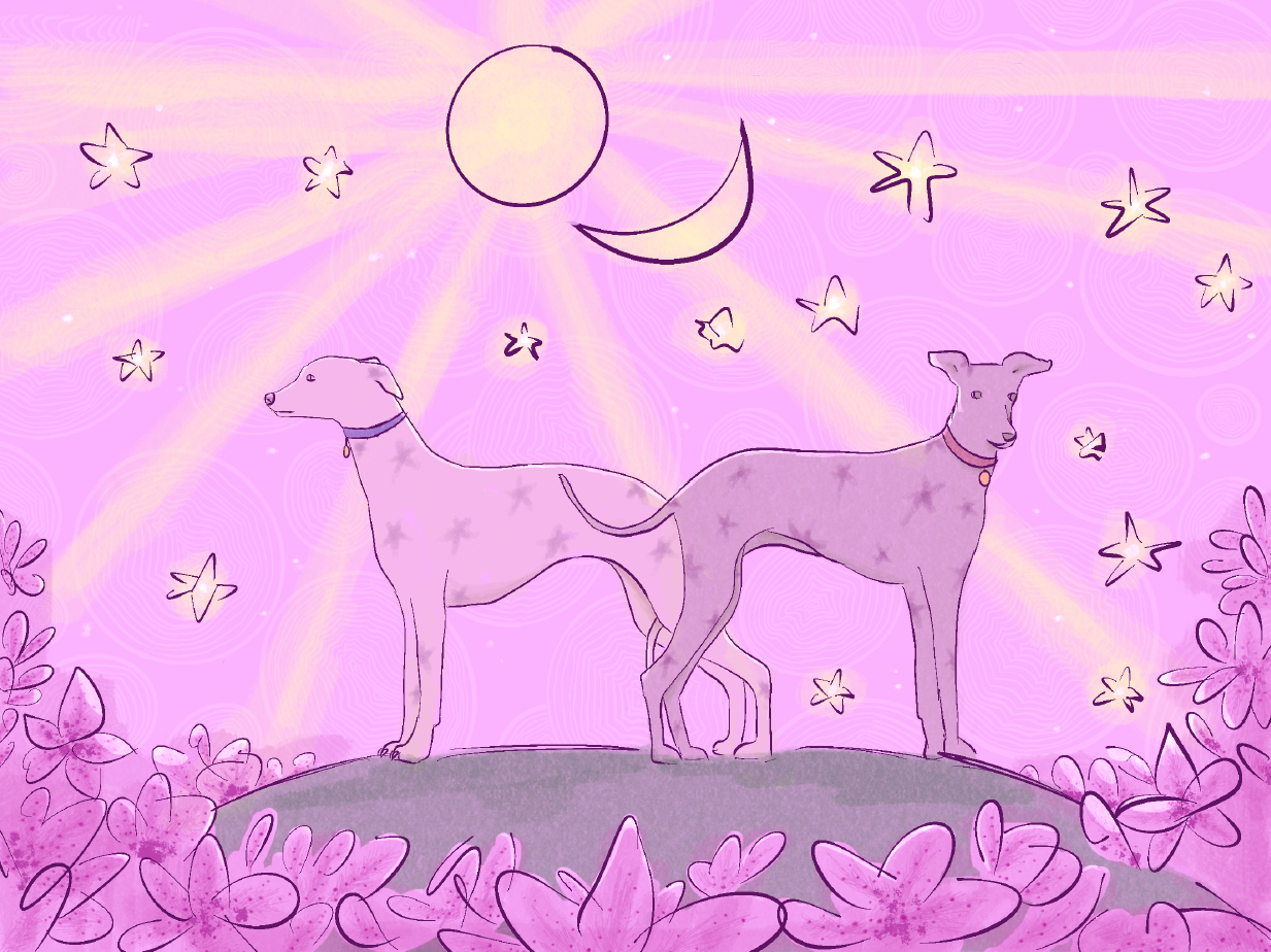 Twins and Stars (2025). 2732 x 2048px, Procreate