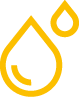 A small yellow icon of a water droplet demonstrating installation and commissioning services in the Kent water industry