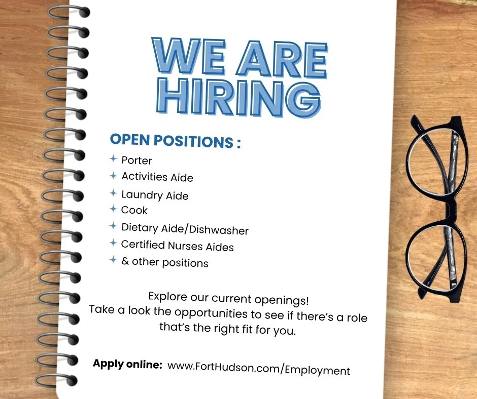 📣 We&rsquo;re Hiring!
Join our team! We&rsquo;re looking for passionate, dedicated individuals to join us and make a difference in the lives of those we serve. 💙
View our current openings and apply today at www.forthudson.com/employment