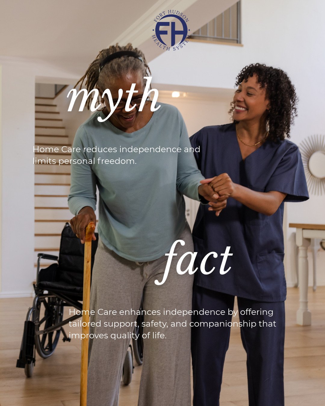 💙 Myth vs. Fact: Home Care &amp; Independence

MYTH: Home Care reduces independence and limits personal freedom.
FACT: Home Care can actually enhance independence! With personalized support, an added layer of safety, and meaningful companionship, in