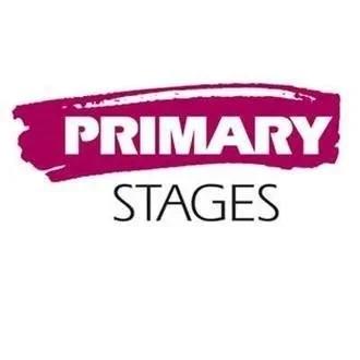Primary Stages logo with a purple brushstroke background and black text.