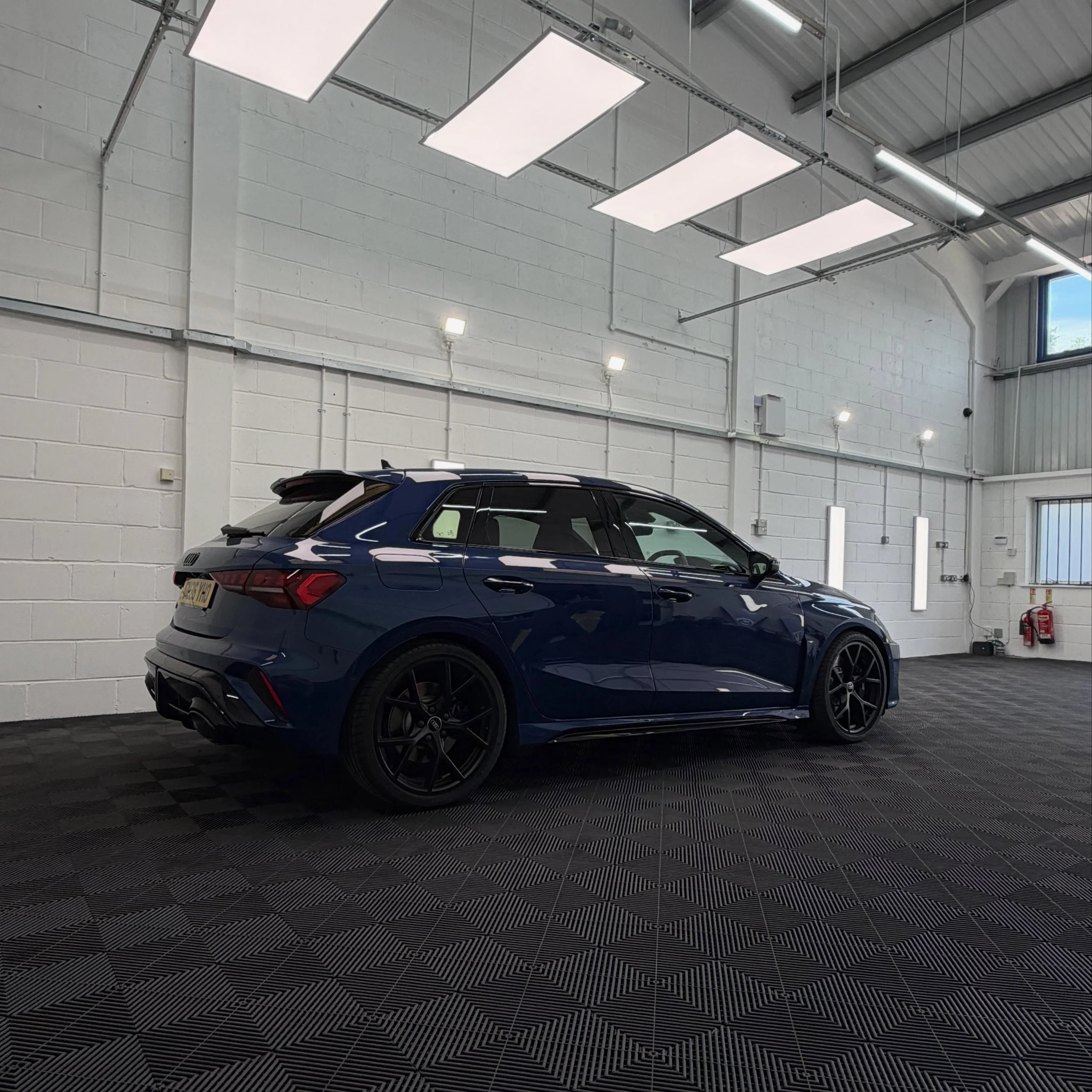 First through the unit here at @ppfworks_ 

Brand new Audi RS3 in for Xpel Paint Protection Film Full Coverage and Titan Coatings all round!