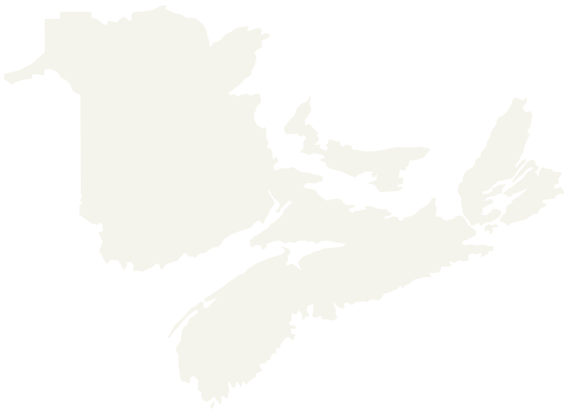 Outline map of New Jersey, USA.