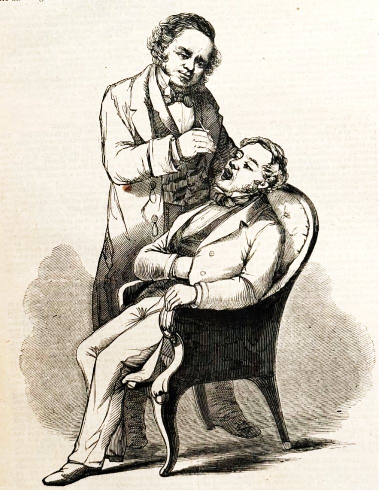 Horace Green intubating with a whale bone