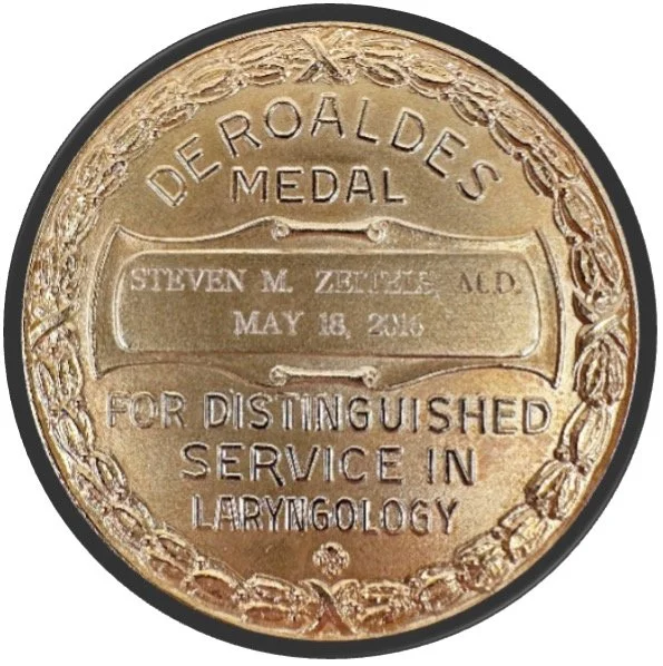 The deRoaldes Medal from the American Laryngological Association - Back