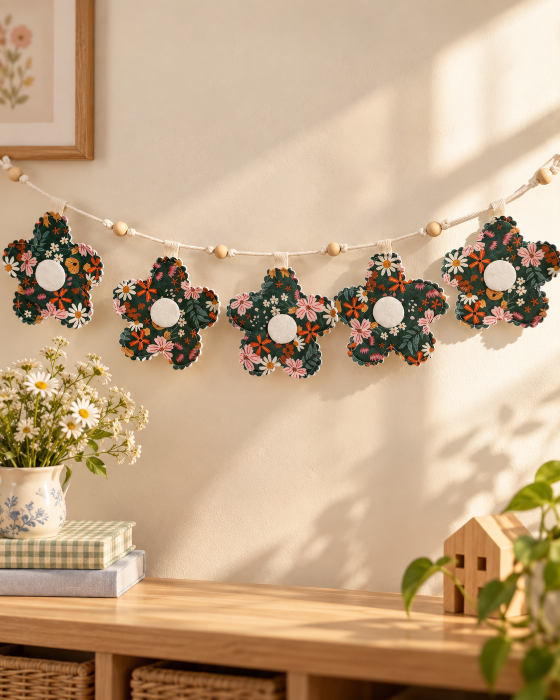 Fabric Floral Garland