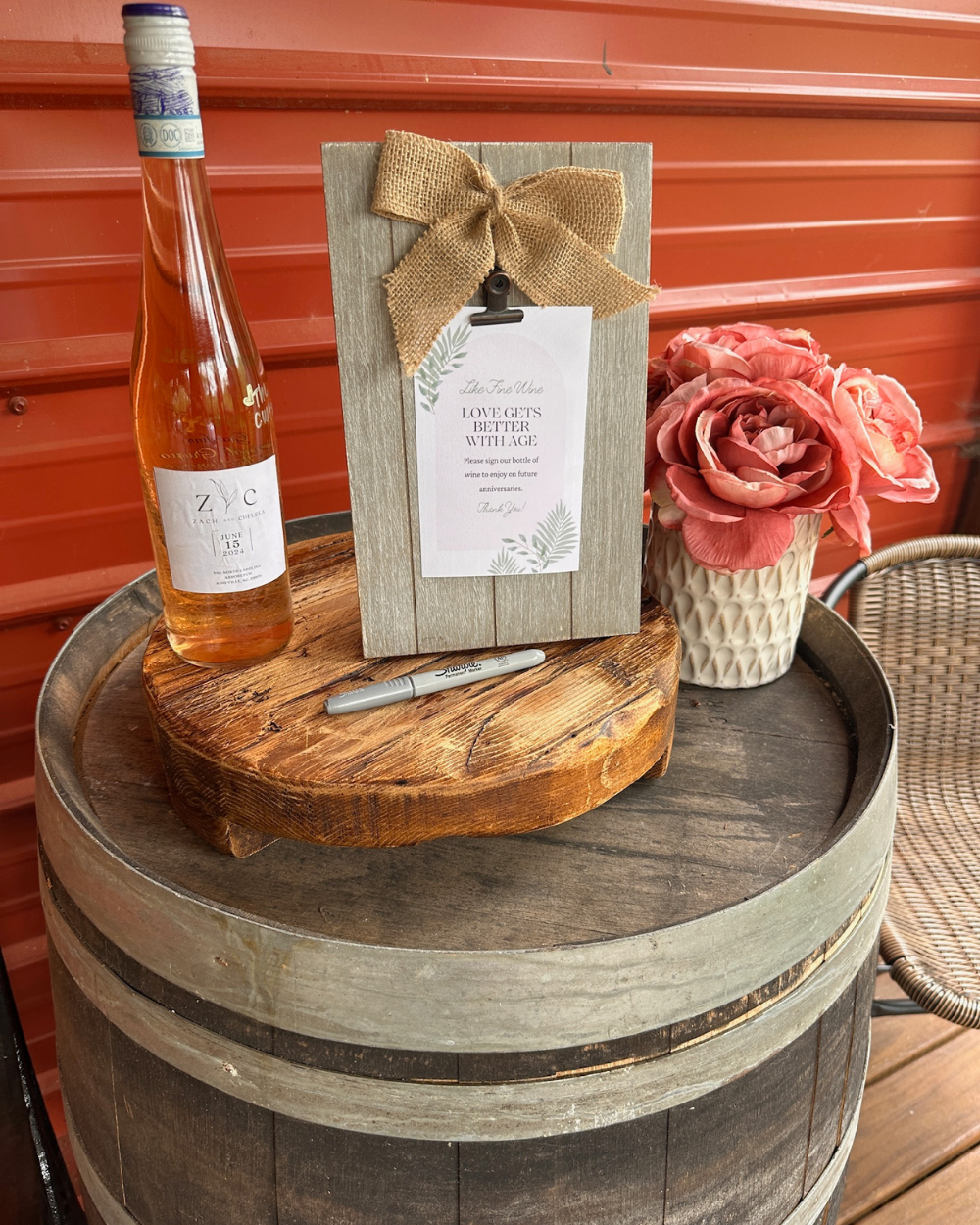 custom wine bottle