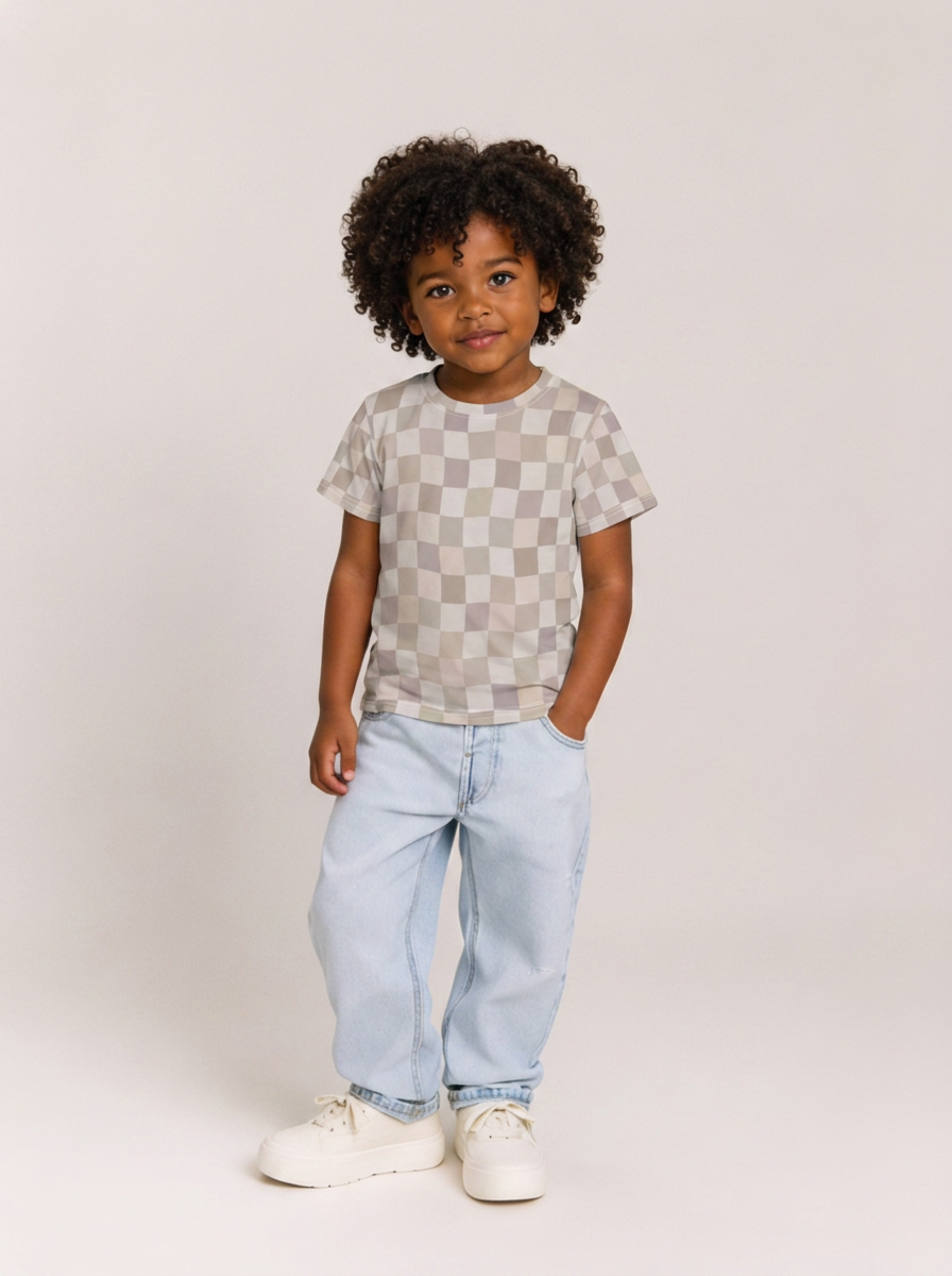 BROWN SQUARE Toddler Tee