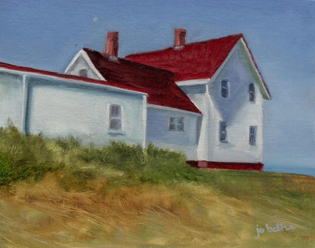 "Monhegan lighthouse" Oil on linen panel, 8 x 10