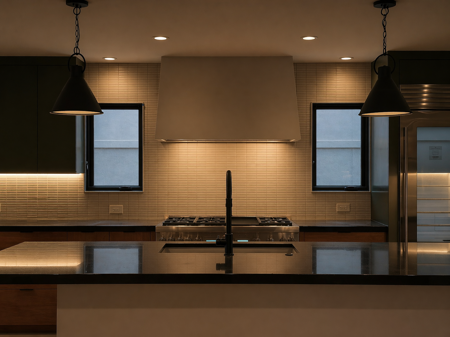 Kitchen and bar redesign at Lake McQueeney Residence, part of a waterfront home renovation focused on comfort and everyday livability.
