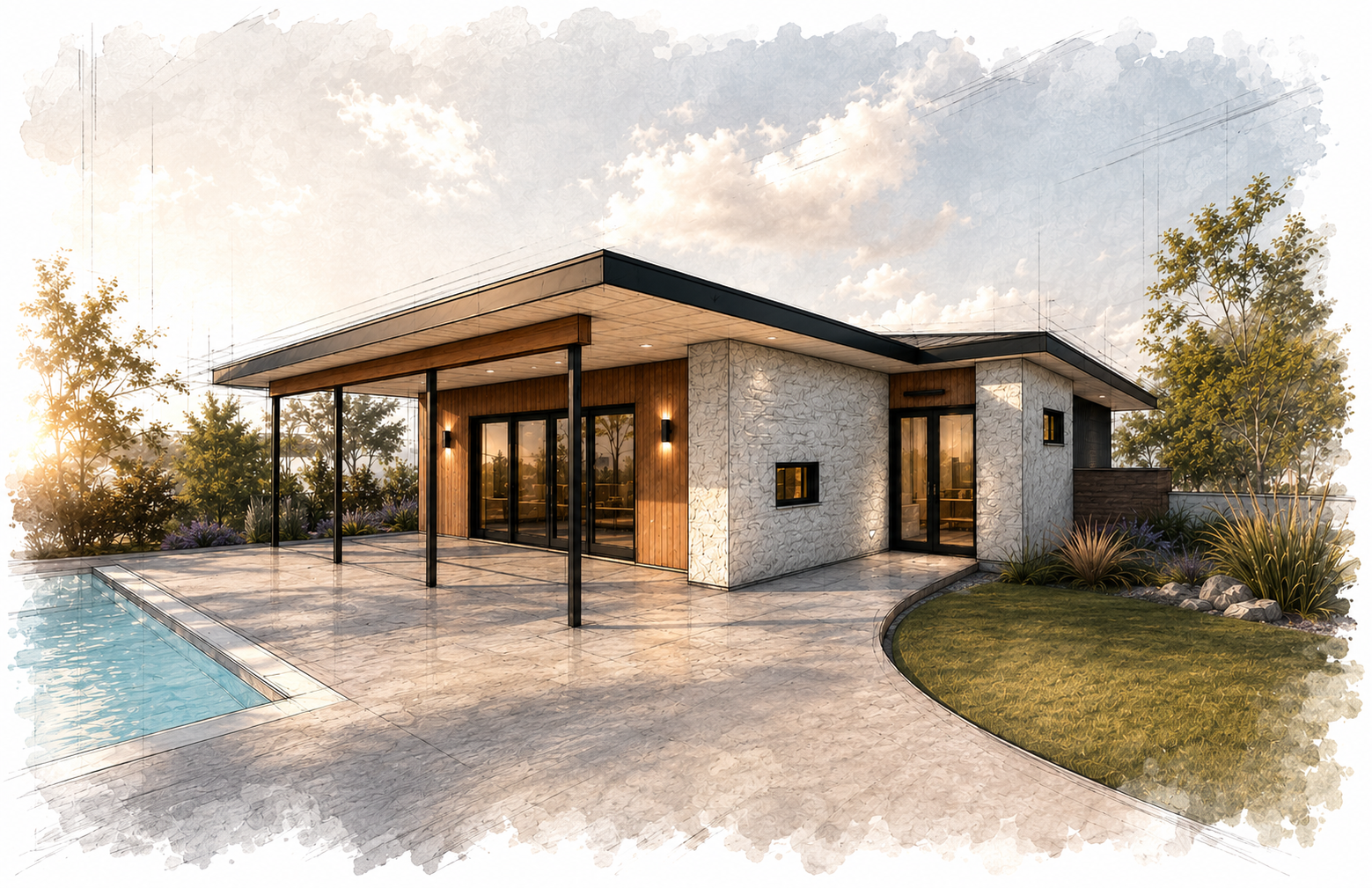 Mixology House in Wimberley, Texas shown as previous professional work by Garrett Burleson with Chagnon Architecture and Chagnon Design-Build.