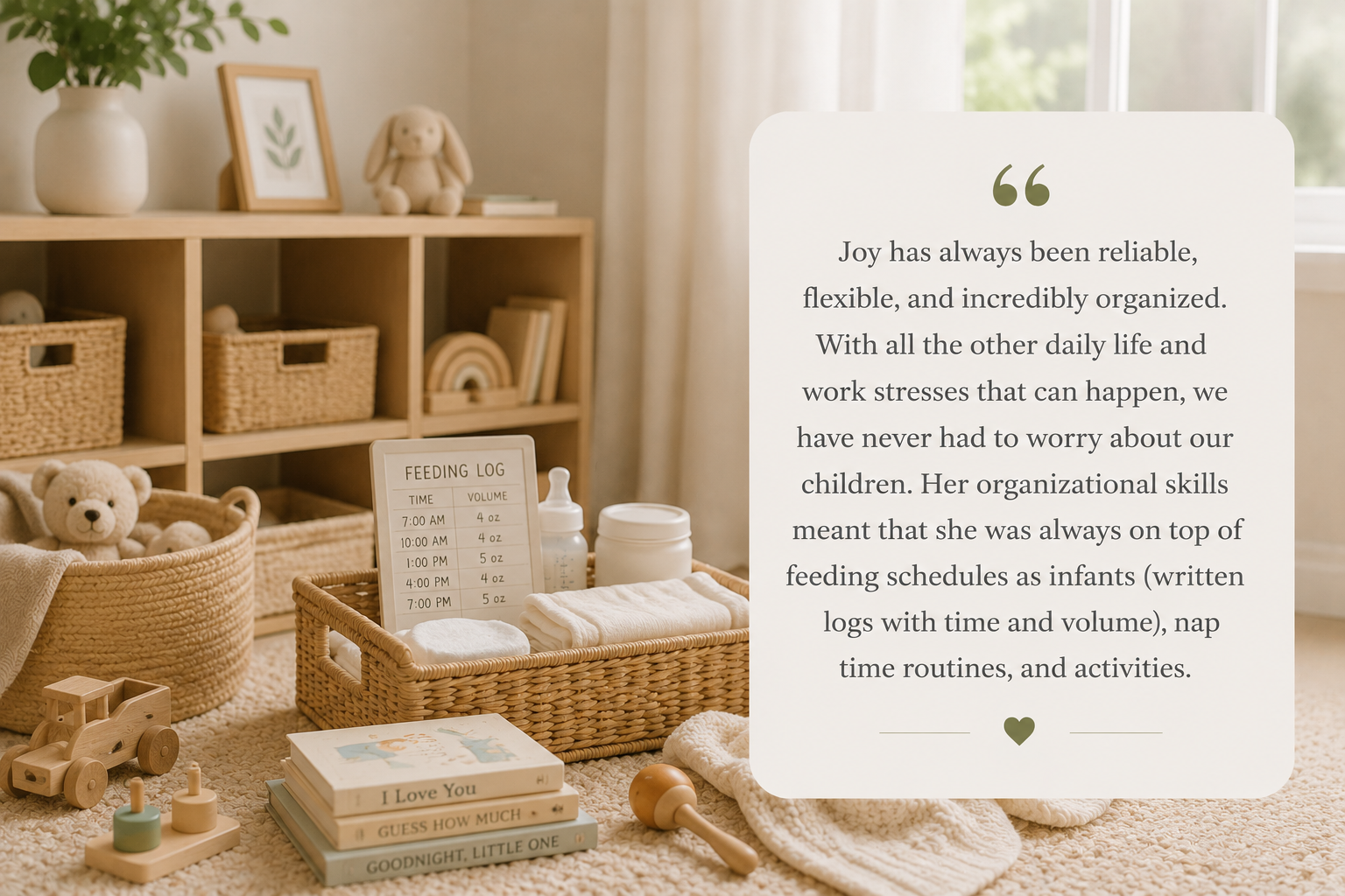 “Joy has been with our family for nearly 5 years.”
