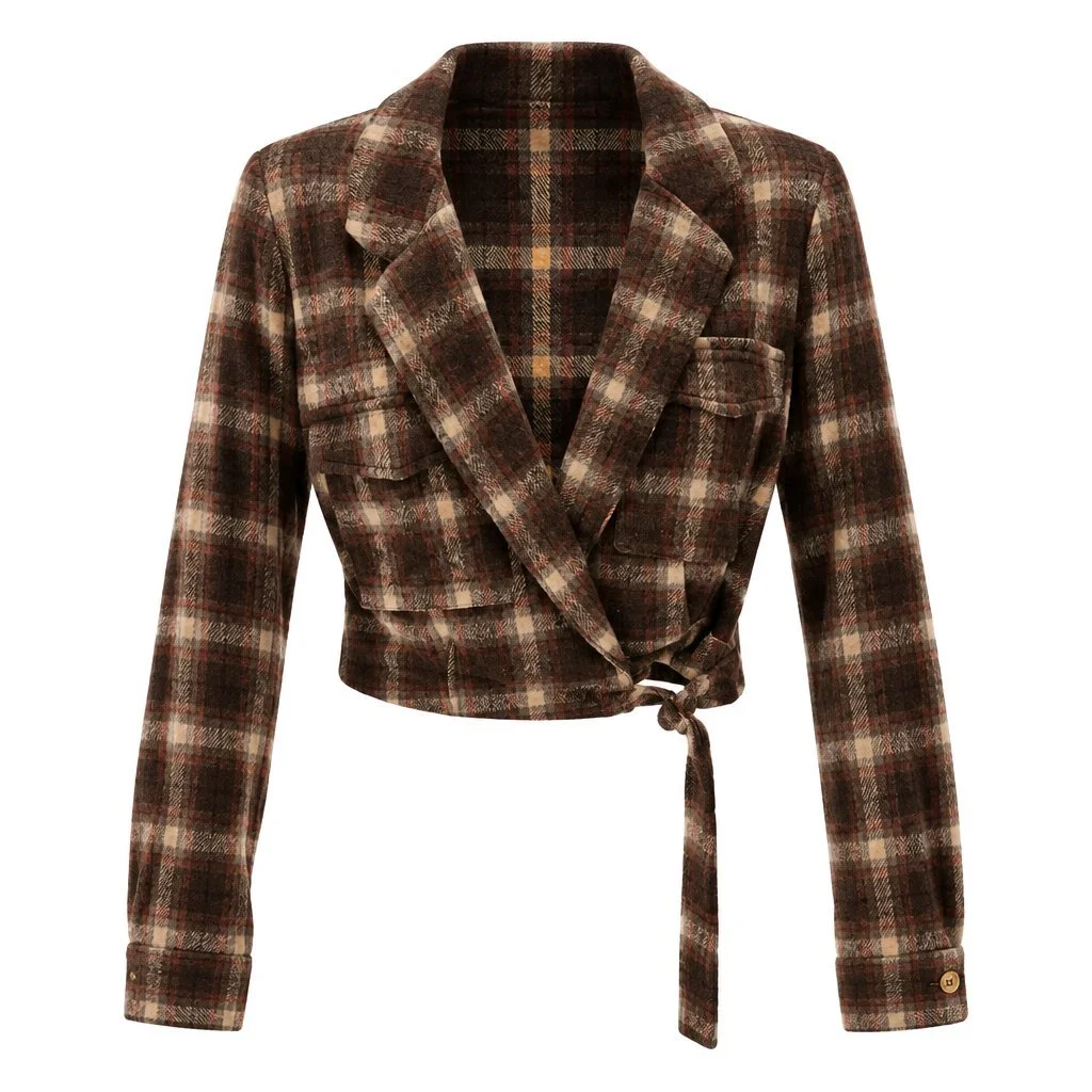 Hyfive Brushed Flannel Cropped Jacket