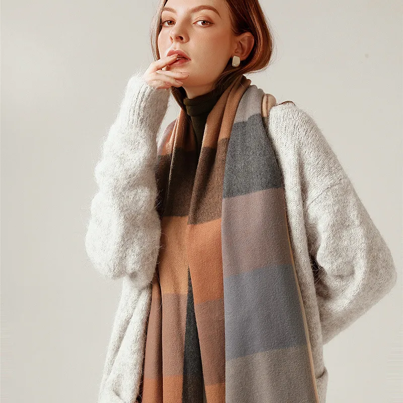 Retro-Chic Faux Cashmere Winter Wrap