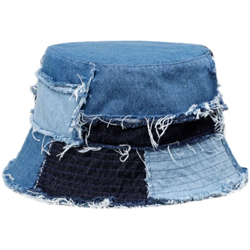 Patchwork Denim Bucket Hat