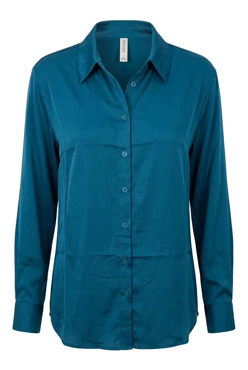 Zenana teal charmeuse shirt 3.jpg