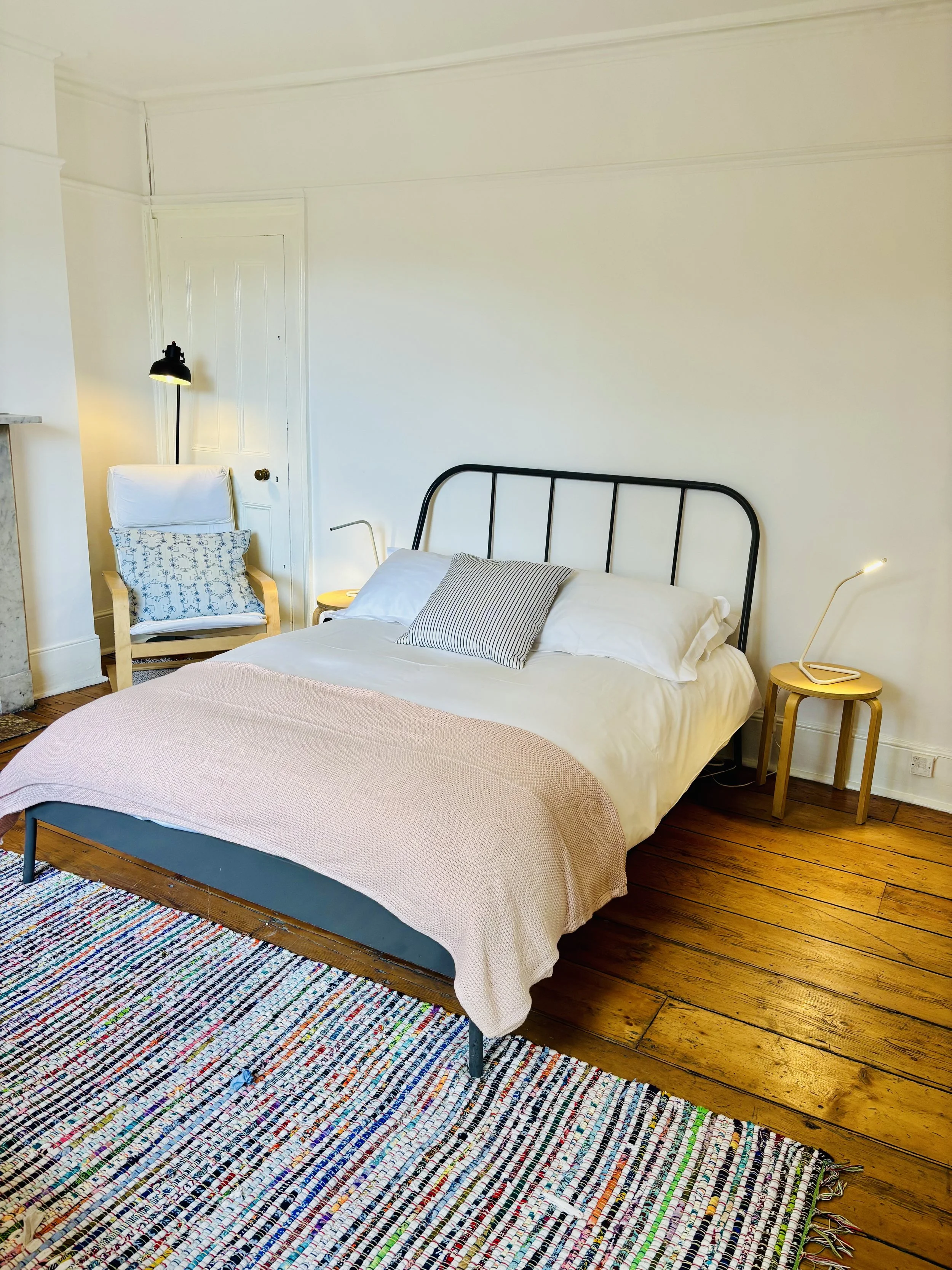 Guest room with double bed at Central Victorian House