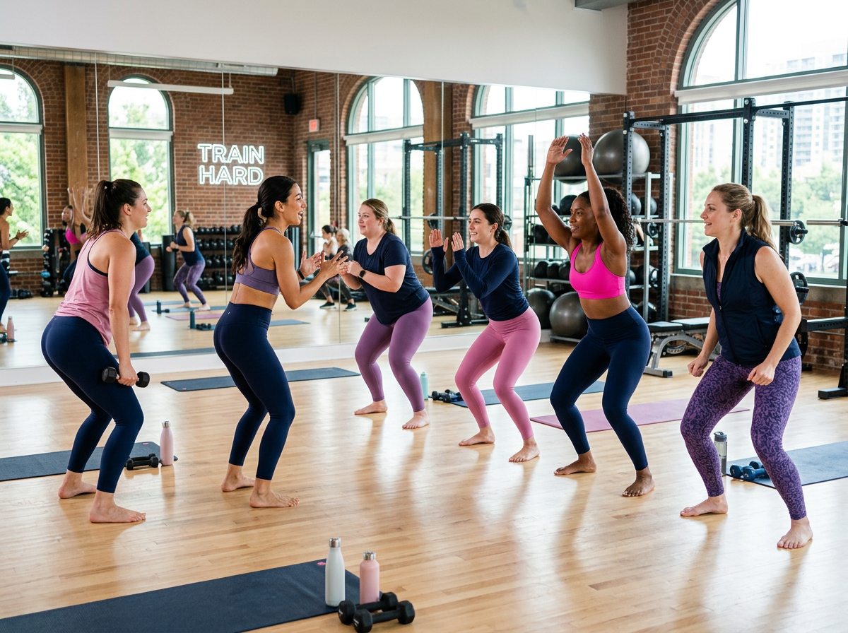 Firefly_Gemini Flash_create a photo of women working out in a group at a nice gym. Have them dressed in na 449130 (1).png