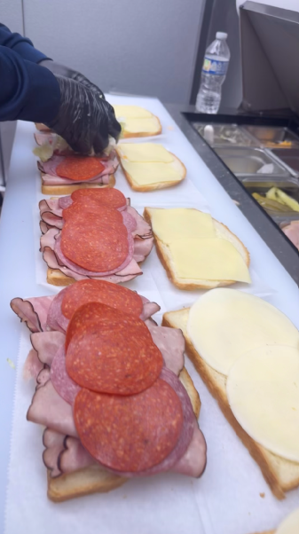 AJ’s Restaurant & Deli Kenosha deli cold cuts sandwich with fresh meats, cheese, and toppings.