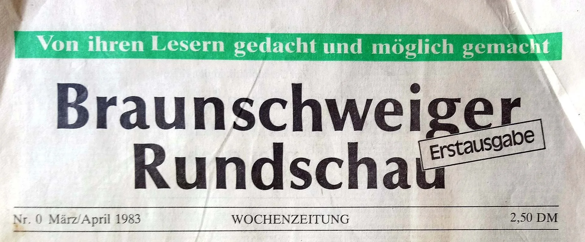Wir sind Mitgründer der "Braunschweiger Rundschau" und waren dort in der Redaktion von Chefredakteurin Gisela Budée tätig! Mit Verantwortung für die textlichen Inhalte in den Zeitungsteilen "Sport und Kultur" (in den Bereichen auch als Foto-Reporter 