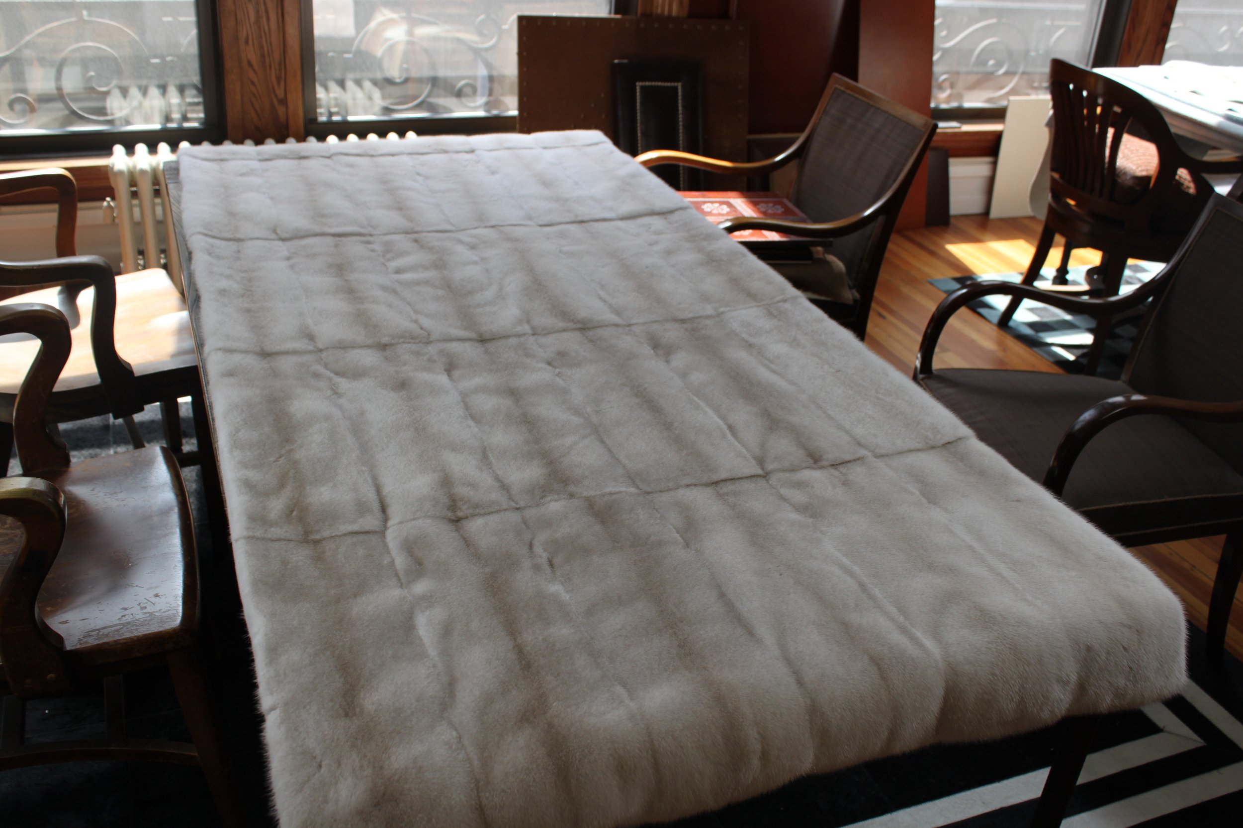 Copy of Light Grey Mink Fur Throw 1 Dualoy Leather.JPG