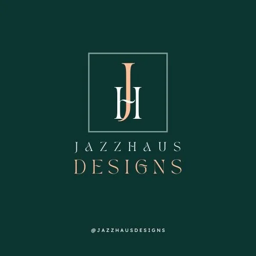 Logo for Jazzhaus Designs featuring the initials JH inside a square and the company name below.