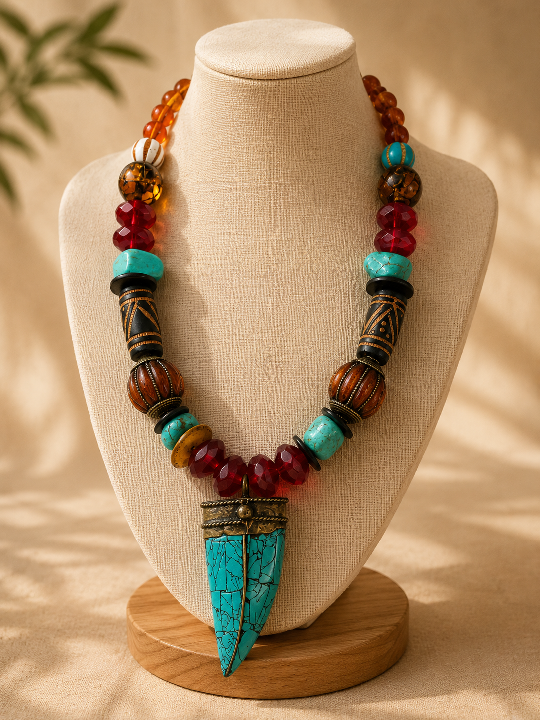 Bohemian Tribal Statement Necklace