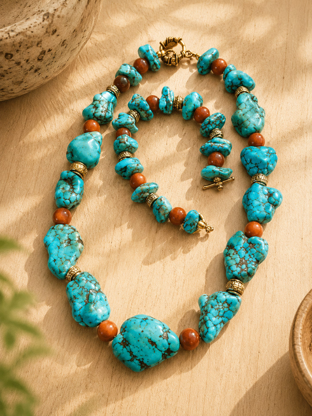 Turquoise Elegance Necklace & Bracelet Set