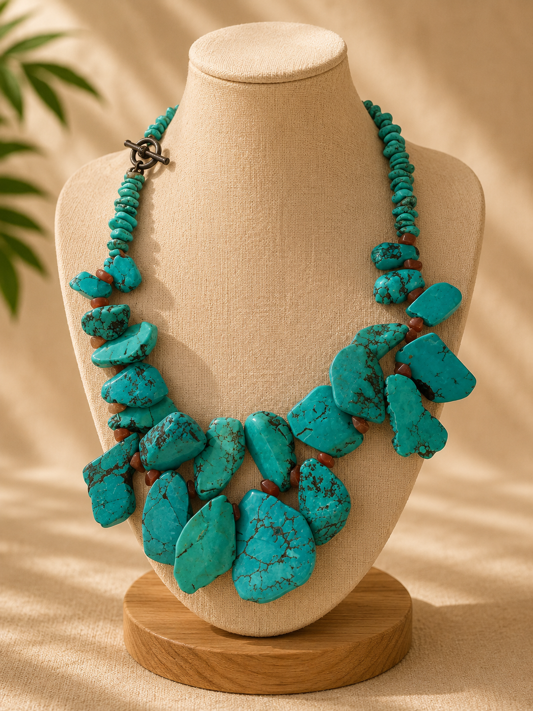 Exquisite Turquoise Stone Statement Necklace
