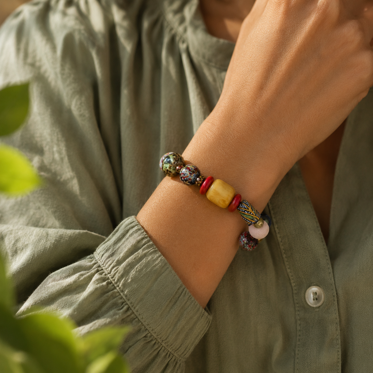 Cultural Elegance Beaded Bracelet