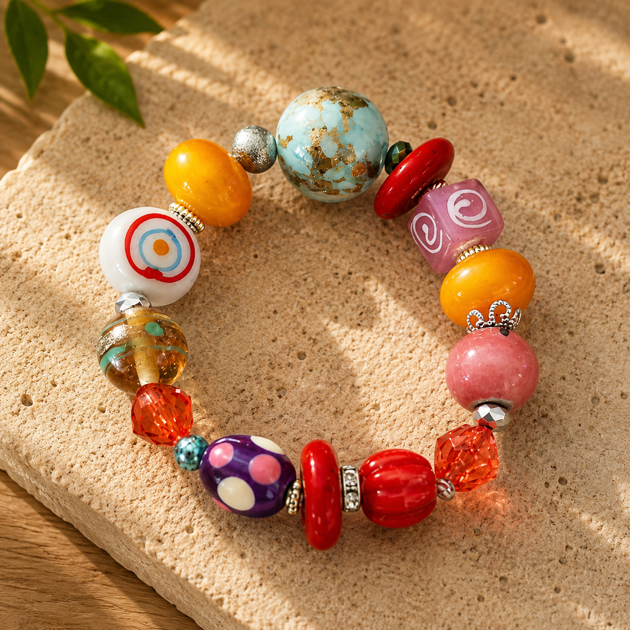 Vibrant Expression Beaded Bracelet