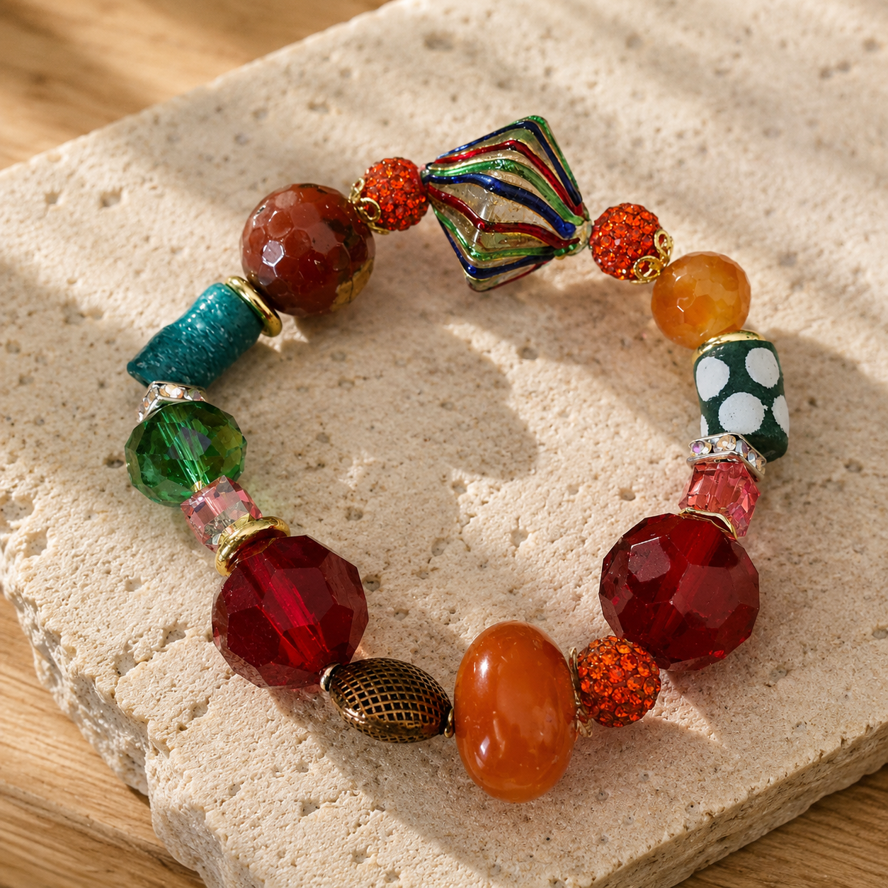 Artisan Multicolor Beaded Bracelet