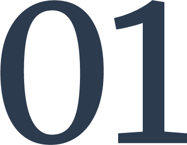 Close-up of the number 01 in navy blue on a black background.