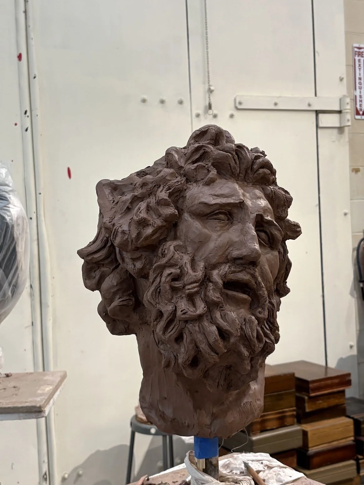 Laocoon and his Sons replica
Unfired Red clay