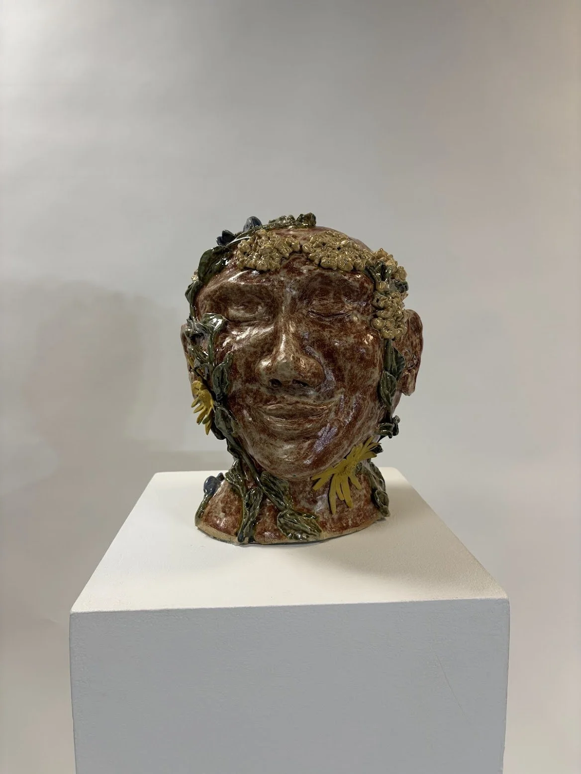 Equanimity. B clay and Overglaze. 14” x 10.5” x 11.5”. 2025.